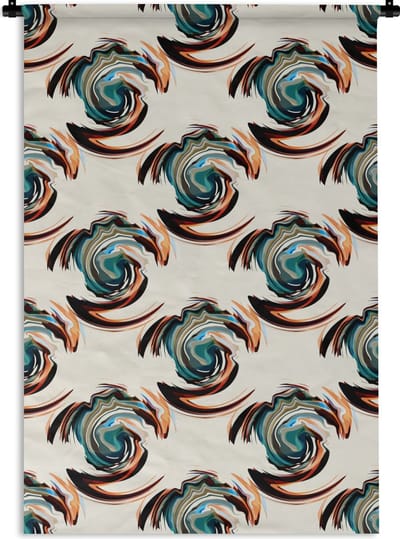 Wandkleed - Wanddoek - Patronen - Abstract - Verf - 120x180 cm - Wandtapijt