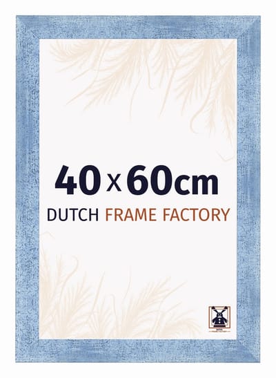 Fotolijst 40x60 cm - MDF - Helder Blauw Geveegd - Praag