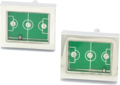 Manchetknopen - Voetbalveld met Bewegend Balletje