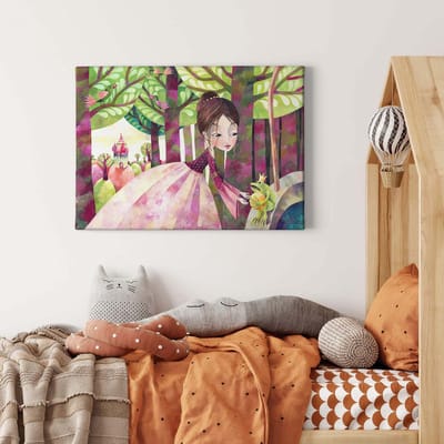 Canvas print DD123103 PrincessFrog A.S. Création 0,7 x 0,5 m Paars Kantoor Hal/Gang Keuken Slaapkamer Woonkamer