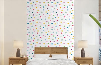 Behang - Fotobehang Confetti - Stippen - Patroon - Breedte 140 cm x hoogte 220 cm
