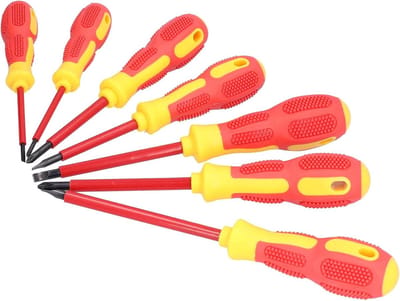 Schroevendraaier Set - Handgereedschap - Onderhoud Klussen - Geïsoleerd & Magnetisch - 7 Delig - Zwart