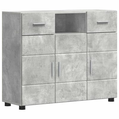 vidaXL - Houten - Kast - Beton - Grijs - 88,5 - x - 30,5 - x - 73 - cm - Bewerkt - hout