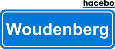 Hacebo - Plaatsnaam Sticker - 29x10 CM - Woudenberg sticker - Verkeersborden sticker - grappige cadeaus - Woudenberg