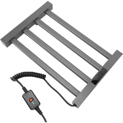 4   Porte-serviettes chauffant Smart Touch Control Porte-serviettes chauffant mural pour salle de bain Gris Ligne droite 45x35cm gray
