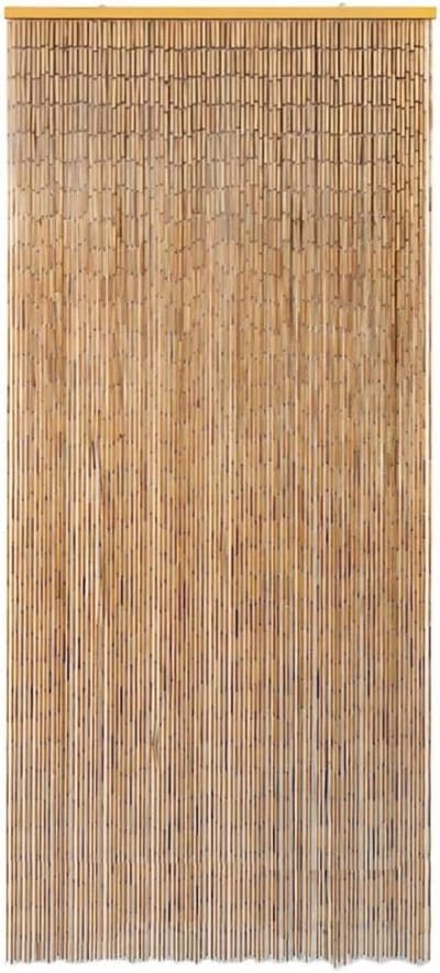 Insectenhor Deur - Vliegengordijn Bamboe - Insecten Buiten Houden - Privacy en Isolatie - 90 x 220 cm - Bruin