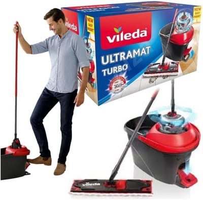Vileda Ultramax Turbo Vloermop met Draaiemmer - Efficiënt Schoonmaken