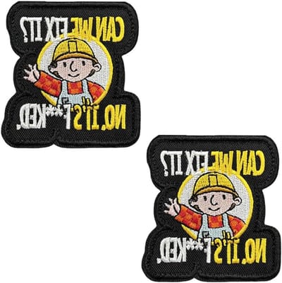 2 Stuks Grappige Meme Patches voor Kleding en Accessoires - Borduur Emblemen voor Uniformen, Jassen, Tassen en Bikers