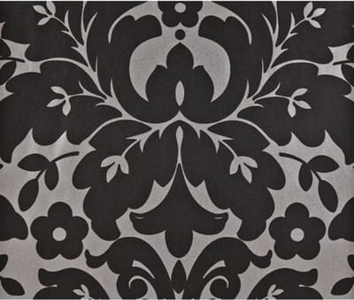 Dutch Wallcoverings - Schuimvinyl medaillon zwart/zilver