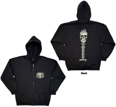 Sum 41 - Tour '24 Pt.2 Pocket Logo & Skull Vest met capuchon - S - Zwart