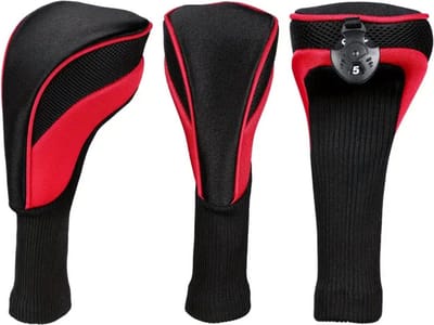 Livano Golfclub Headcover - Covers - Beschermers - Golfset - Rood - 3 Stuks