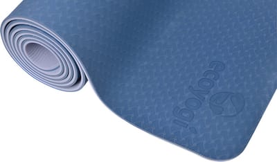 Ecoyogi Soft Comfort TPE 2.0 Yogamat Donker Blauw – Milieuvriendelijk, Ultralicht & Comfortabel – 183x61 cm – 6 mm Dik – Perfect voor Gevoelige Gewrichten & Rustige Yogastijlen – Waterdicht & Latexvrij - Dikke yoga mat - Geschikt als Fitness Mat