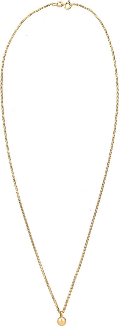Elli - Halsketting - Dames Balhanger Geo Look Panzerkette Basic Trend in 925 Sterling Zilver Verguld - Dames