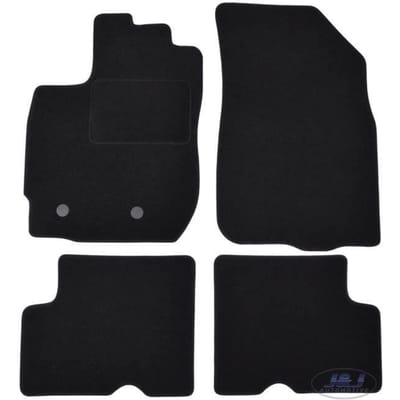 Tapis De Sol Noir Velours - J&J Automotive - Dacia 2014-2017 - Sur Mesure - Antidérapant - Imperméable noir