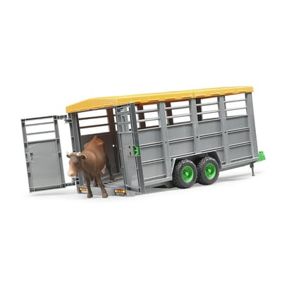 Bruder 02227 Veetransportaanhangwagen met koe Voertuigen