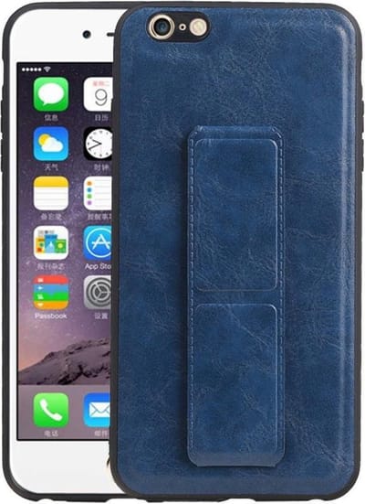 Grip Stand Hardcase Backcover - Telefoonhoesje - Achterkant Hoesje - Geschikt voor iPhone 6 Plus - Blauw
