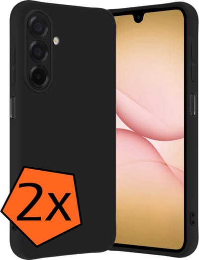 Hoes - 2 Stuks - Geschikt voor Samsung Galaxy A17 - Sterk & Shockproof - Case Siliconen - Back Cover - Telefoon Hoes - Zwart