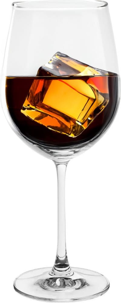 Set van 2x grote wijnglazen voor rode wijn - 610 ml - van glas - Wijn glazen