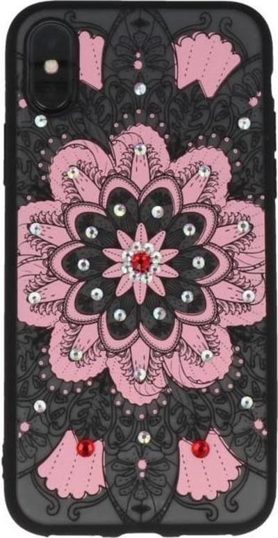 Licht Roze Diamant Mandala Back Cover Hoesje voor iPhone X