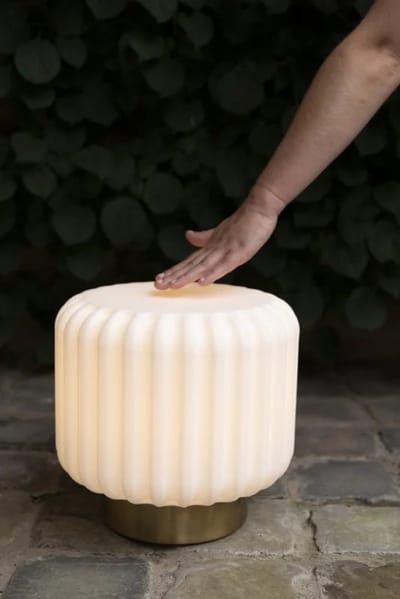 Atelier Pierre - Tafellamp Sfeerlamp Dentelles Wide XL - oplaadbaar - dimbaar - gouden basis