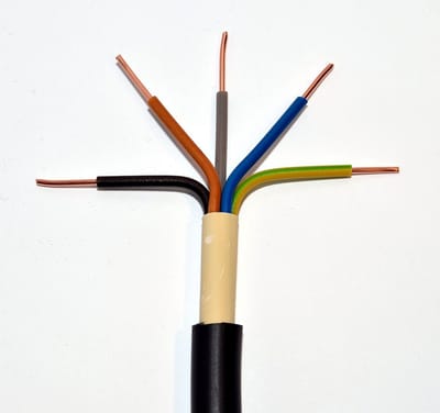 50m Aardkabel NYY-J 5x2,5 mm² Zwart Krachtstroomkabel voor Buiten en Binnen