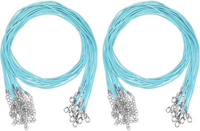 METERXITY 20 Pack 24 inch gewaxte ketting koord, armband koord met kreeft gesp 1,5 mm bulk ketting touw touw voor hangers, armbanden, sieraden maken benodigdheden, doe-het-zelf kralen benodigdheden