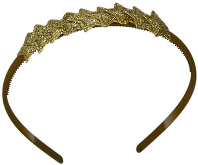Diadeem met sterretjes - kerstcollectie - glimmend - ster - khaki diadeem - goud