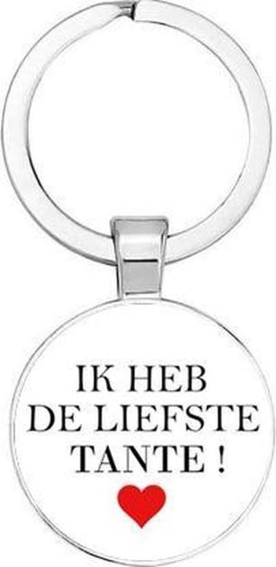 Akyol - Ik heb de liefste tante Sleutelhanger - Tante - Tante - Leuk kado voor je tante om te geven - 2,5 x 2,5 CM
