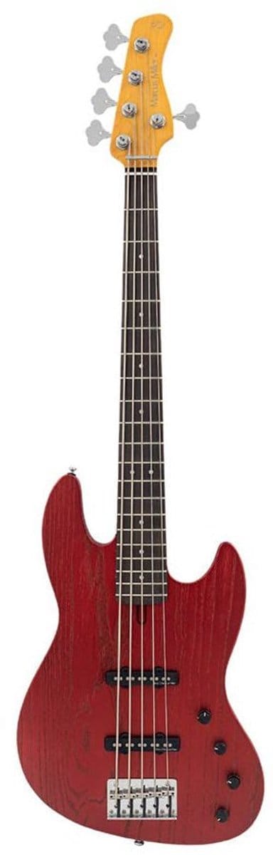 Sire V6 5/CAR Marcus Miller actieve 5-snarige basgitaar Candy Apple Red