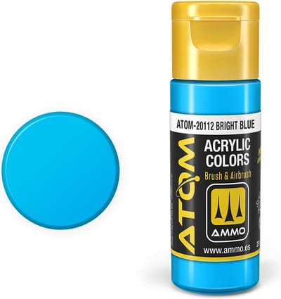 AMMO by Mig Jimenez Hobbyverf Acrylverf - MIG 20112 ATOM - Bright Blue - Acryl - 20ml Verf flesje - 20 ml
