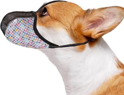 Verstelbare Zachte Ademende Muilkorf voor Kleine Honden tegen Bijten en Blaffen