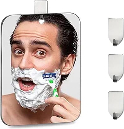 Grote Frameloze Douche Spiegel met Anti-Fog Functie voor Badkamer, Wandmontage en Camping - Ideaal voor Mannen en Vrouwen