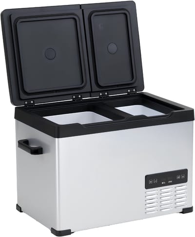 JCP® Koelbox - 32L - Compressor Koelbox - Auto Koelkast - Zwart en Wit - 37cm x 66cm x 43cm