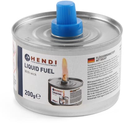 Pâte à combustible pour réchaud alimentaire, boîte avec mèche, 200 ml, lot de 24 - Hendi 193686 200m L / 24 Pieces / 24 Pieces