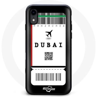 Coque - Mixte - iPhone XR - Souple - Noir - Billet d'avion Dubai