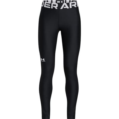 Under Armour HG Legging Unisex Sportlegging - Zwart - Wit
