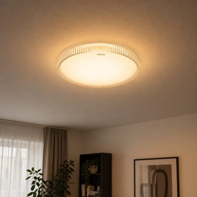 SINUS Led Plafondlamp - Keuken/Woonkamer/Slaapkamer - Aanpasbare kleur CCT - Warm Wit / Daglicht / Koud wit - 24w -2900 Lumen - Wit - 390mm