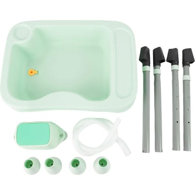 Bassin de Lavage de Cheveux Amovible avec Support pour le Cou Station de Lavage Allongée Facile à Nettoyer pour un Usage Domestique