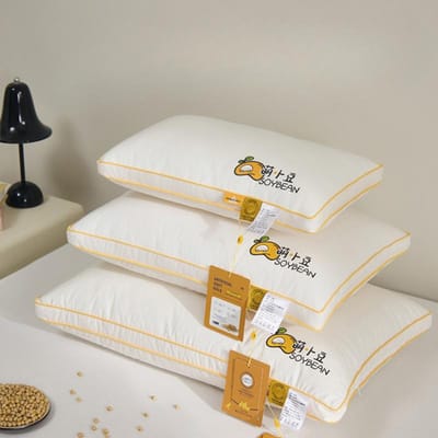 Klasse A Moeder en Baby Puur Katoen Sojaproteïne Kussen Zachte Nekbescherming Kinderkussen Ouder-kind Kussen Huishoudelijk Kussen [30cm * 50cm] white