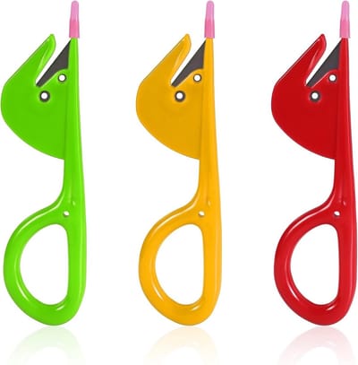 Handige Haarband Verwijderaar - 3 Stuks Haarband Cutter voor Elastische Haarbanden, Ideaal voor Meisjes en Peuters (Geel, Groen, Rood)