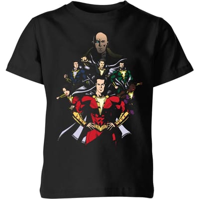 Shazam! Team Up kinder t-shirt - Zwart - 98/104 (3-4 jaar)