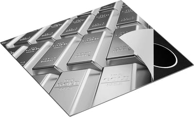 Chefcare Inductie Beschermer Goudstaven op een Rij - Zwart Wit - 60x50 cm - Afdekplaat Inductie - Kookplaat Beschermer - Inductie Mat