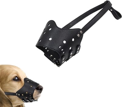 Honden Muilkorf - Ademend Masker - Veiligheid Training - Verstelbaar PU Materiaal - Maat XS - Zwart