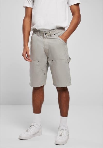 Urban Classics - Double Knee Carpenter Korte broek - Taille, 40 inch - Grijs