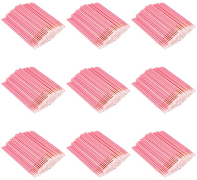 Dailygoods- Lip-applicators 900 stuks - Microborstelstaafjes - Lippenkwast - Lipgloss applicators - Roze steel - 9,5 cm lengte - Make-up Applicators
