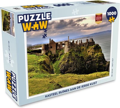 Puzzel Kasteel ruïnes aan de Ierse kust - Legpuzzel - Puzzel 1000 stukjes volwassenen