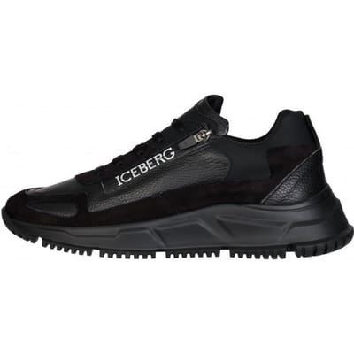 Iceberg Italiaanse leren sneakers nieuw zwart - Maat: 40 black