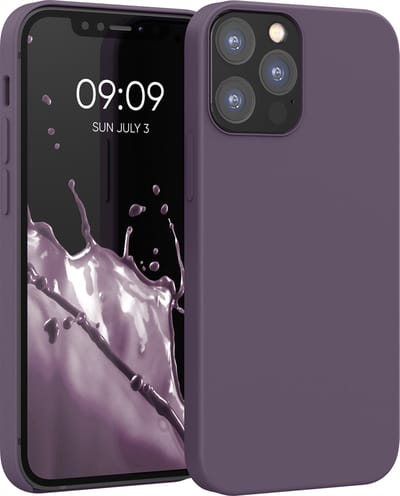 kwmobile telefoonhoesje geschikt voor Apple iPhone 12 / iPhone 12 Pro - Hoesje met siliconen coating - Smartphone case in Bleke iris