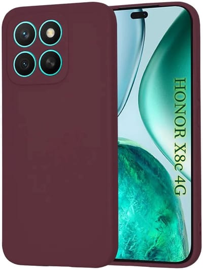 Hoesje geschikt voor HONOR X8c - Techsuit Soft Flex Silicone Back Cover - Plum Red