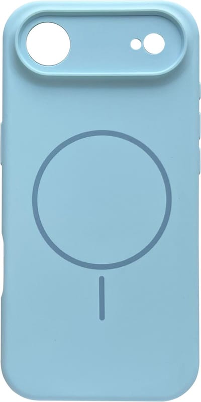 Casemania Hoesje Geschikt voor Apple iPhone 17 Air - Licht Blauw - Zachte Liquid Siliconen Magnetisch Back Cover Case - Geschikt voor MagSafe - Telefoonhoesje met Camera Bescherming